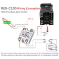 thumbnail image 2 of Controlador Inteligente de Temperatura REX-C100 con SSR 40A + Sonda K de 1m - Kit Completo para Proyectos Industriales y Domésticos, 2 of 7