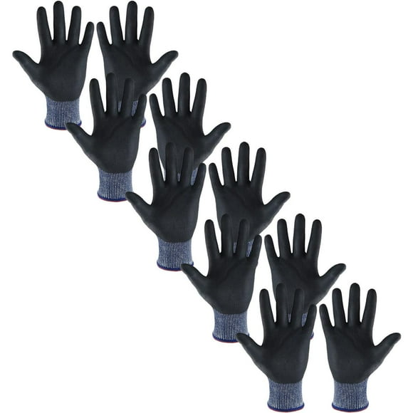 Guantes de Uso Rudo VentDepot GlovesBlue 5 Pares L 96 a 105mm x 250mm NitriloHPPE CE EN388 Nivel 5