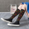 thumbnail image 5 of Goofa Music Notes Pattern Adult Stockings, Color-Block Knee High Socks, Comfortable and Breathable, Soft and Stretchable, Sports, and Decoration, 5 of 6