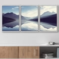thumbnail image 2 of wall26 Framed Canvas Print Wall Art Set Zen Serene Mountain Cloud Sky Lake Nature Wilderness Photography Realism Rustic Landscape Colorful Cool for Living Room, Bedroom, Office - 24"x36"x3, 2 of 5