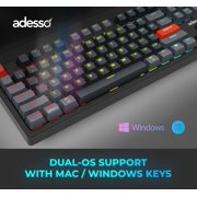Adesso EASYTOUCH1300 Mechanical Gaming Keyboard Wired/Wireless/Bluetooth