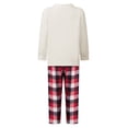 thumbnail image 4 of Jaweiwi Family Matching Christmas Pajama Set, Christmas Tree Letter Print Long Sleeve Tops and Plaid Pants Holiday Sleepwear Outfits, 4 of 11