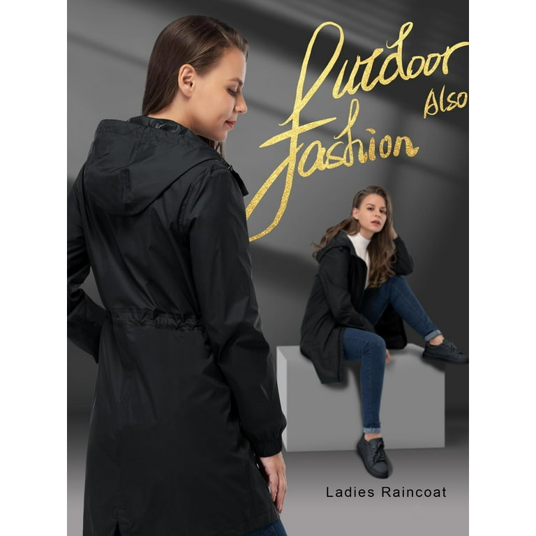 Long packable raincoat discount