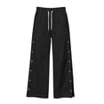 thumbnail image 6 of MLCDZ Fall Sweatpants for Women Drawstring Side Snap Button Lightweight Casual Loose Fit Track Pants with Pockets Comfy Baggy Lounge Golf Workout Trousers, 6 of 9