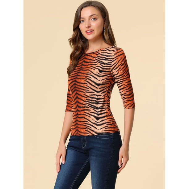 Allegra K Camiseta Casual De Manga Larga Con Cuello Redondo Y Cuello
