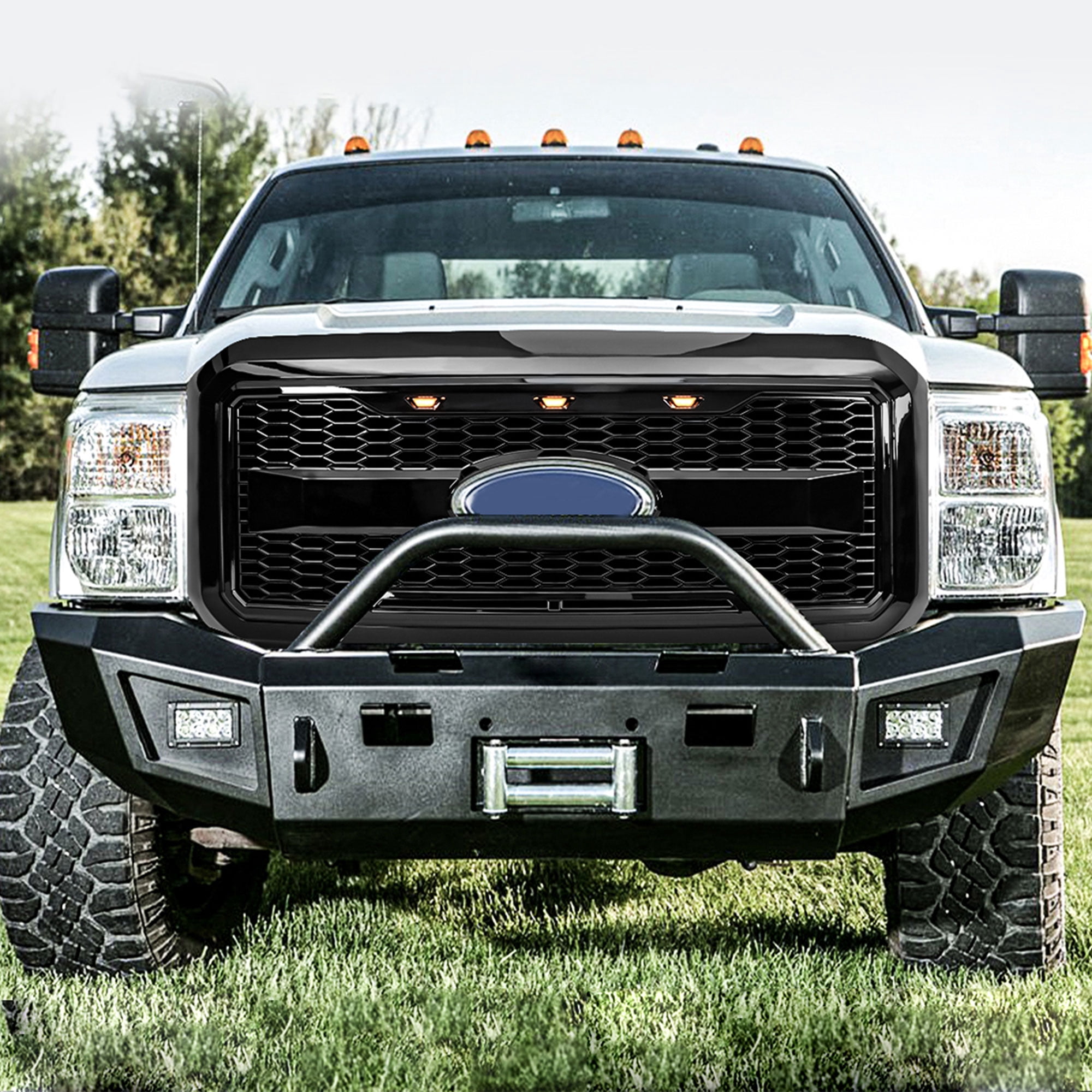 AMERICAN MODIFIED Raptor Style Mesh Grille for 11-16 Ford F250/350/450/550