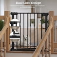 thumbnail image 4 of Pet Gate, Caveen 29.5''-32.2''Dog Gates for Stairs & Doorways, Gate for Ages 6 to 36 Months, Black, 4 of 8