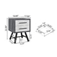 thumbnail image 3 of GDF Studio Amariana Mid Century Modern Nightstand, Sonoma Gray Oak, Gray, and Black, 3 of 7