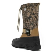 Men's Waterproof Hiking Winter Snow Boots Insulated Fur Liner Lightweight Outdoor Tall Boots