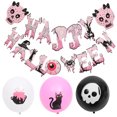 thumbnail image 1 of 1 juego de Cupcake Topper Halloween Cake Decor Halloween Banner Globo Decoración, 1 of 5