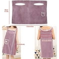 thumbnail image 6 of SUOSDEY Microfibe Women's Shower Robe Spa Bath Towel Wrap Velvet Sleepwear Absorbent Beach Bathrobes, 6 of 7