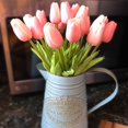 thumbnail image 4 of 10 piezas de tulipán artificial de tacto real, ramo de flores artificiales de PE para decoración de bodas, flores para decoración del hogar y el jardín, 4 of 5