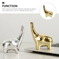 thumbnail image 3 of Modern Ceramic Elephant Figurine Decorative Animal Statue Home Decor Ceramic Elephant Sculpture, 3 of 6