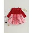 thumbnail image 2 of Mialoley Robes d'Automne pour Bébés Filles Manches Longues Col Rond Imprimé à Pois Tulle Patchwork, 2 of 9