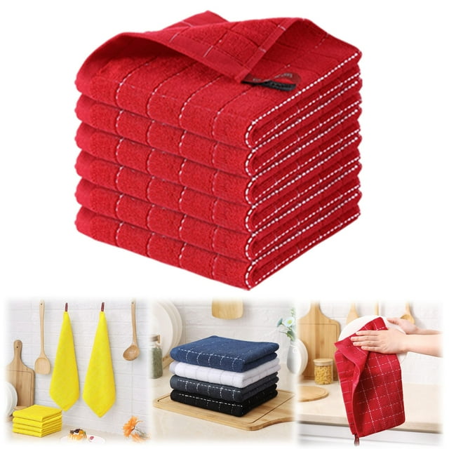 Clearance Sales! Dusknt Clean Kitchen Fast Absorbent Microfiber Thick Towel Rags and Thick Rags Dry Super Cotton Dishwashing Soft Kitchen Thick Dishcloth Towel Dishcloth Microfiber Wipes