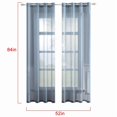 thumbnail image 2 of Coofit Sheer Curtain Solid Color All-match Translucent Window Gauze Window Panel, 2 of 10