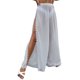 thumbnail image 1 of Txlixc, pantalones de playa para mujer, doble cara, corte alto, copo de nieve, bola de piel, adornado, cintura alta, pantalones para cubrir abdominales Txlixc  Estilo de ocio, 1 of 6