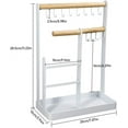 thumbnail image 2 of FOUNDLDF 4 Tier Jewellery Organiser with 12 Necklace Hooks and 18 Earring Holes for Necklaces Bracelets Rings, White, 2 of 13