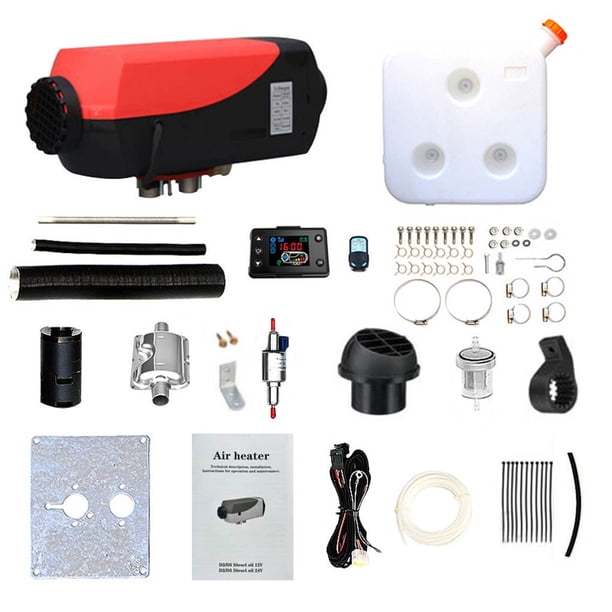 Riwesomey Calentador de aire Coche Camión Autobús 24V 5KW Pantalla LCD Ventana de control remoto Descongelación Automoción decorativa y accesorios No.02 Riwesomey VI000467-02B