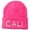 Pink, variant on Cali Embroidered Neon Long Beanie - Green OSFM