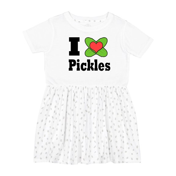 Inktastic I Heart Pickles Girls Toddler Dress