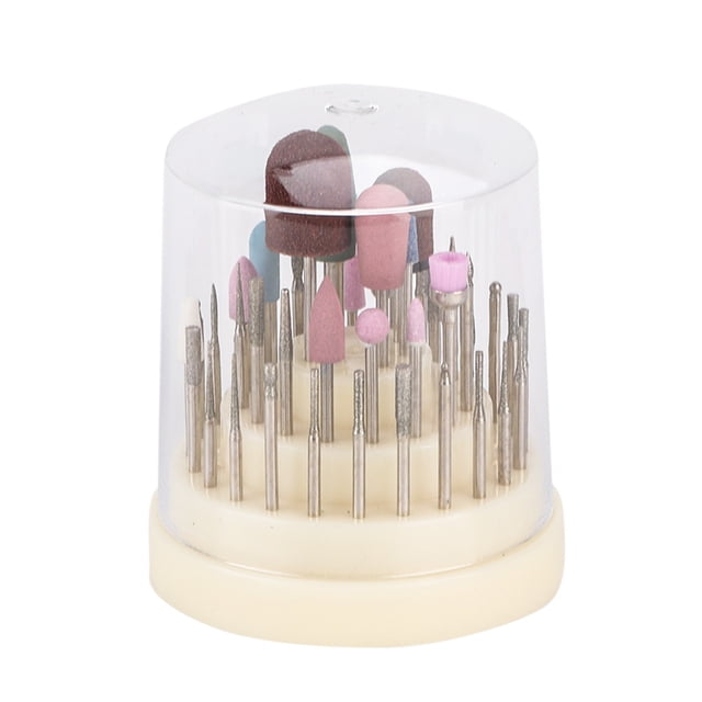 Juego de 45 brocas para uñas, limas y cabezales de pulido, herramientas eléctricas para manicura y pedicura.
