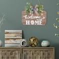 thumbnail image 2 of Interchangeable Rectangle Wooden Sign for Front Door Porch Decor with 13 Seasonal Pieces Flower Bowknot Hanging Plaque, 2 of 19