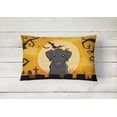 thumbnail image 2 of Carolines Treasures BB1793PW1216 Halloween Black Labrador Canvas Fabric Decorative Pillow, 12H x16W, multicolor, 2 of 3