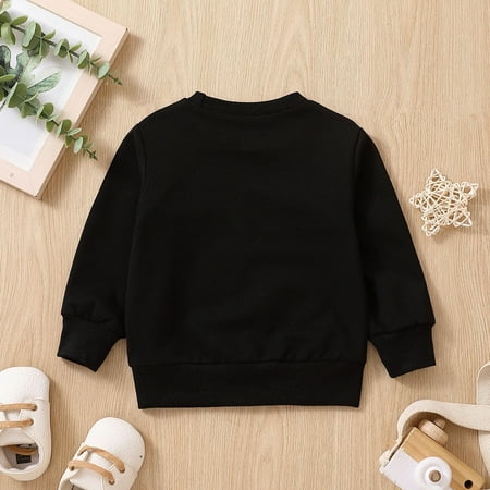 

Cathalem 5t Girl Shirts Toddler Boys Girls Long Sleeve Letter Printed T Shirt Pullover Tops My Slave T Shirt Shirt Black 12-18 Months