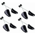 thumbnail image 1 of TOPWEL 4 Paires de Formes en Plastique Noir pour Arbre à Chaussures Longueur Réglable Support de Bottes Organisateurs Forme de Chaussure avec Ressort de Tension (Taille Homme), 1 of 8