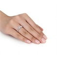 thumbnail image 3 of 1.40 Carat (ctw) Three-Stone Lab-Created White Sapphire Ring in Sterling Silver, 3 of 5