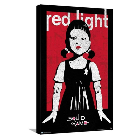 Netflix Squid Game - Red Light Canvas Wall Poster, 14.725" x 22.375"