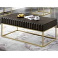 thumbnail image 4 of Bowery Hill Table Basse Transitionnelle en Métal à 2 Tiroirs, Noyer, 4 of 8