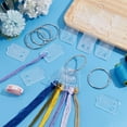 thumbnail image 5 of 30pcs Acrylic Floss Drops Embroidery Floss Organizer Rectangle Floss Bobbins Thread Organizer Cross Stitch Floss Organizer Thread Drops with 6 Rings Loops for DIY Sewing Craft, 5 of 6