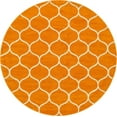thumbnail image 7 of Unique Loom Trellis Frieze Collection Area Rug - Rounded (7' 10" Round Orange/Ivory), 7 of 7