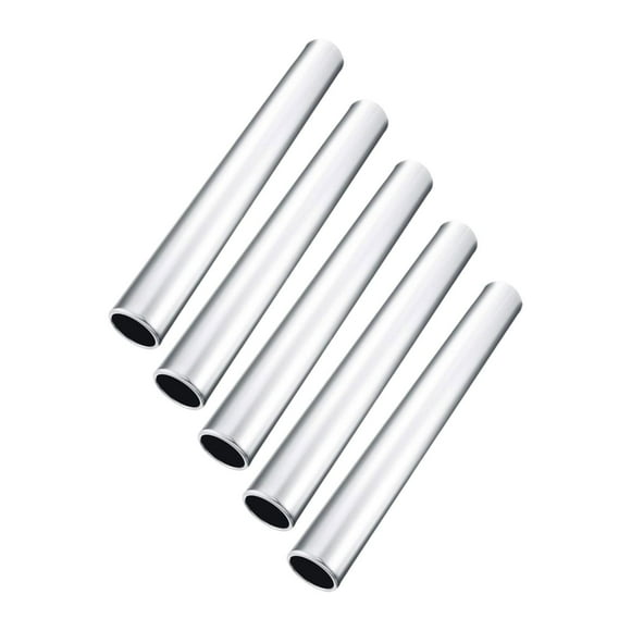 5pcs Relay Relay Batones Running Race Sticks Reutilizable Nonslip 29cm Suministro Herramientas de entrenamiento de bastones de atletismo para práctica Plata