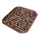 thumbnail image 4 of Cojín de asiento cuadrado con cuentas de madera y tapete refrescante tejido a mano Marrón, 4 of 9