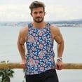 thumbnail image 6 of KLL Rose Flowers Print Men's Muscle Gym Workout Stringer Tank Tops Bodybuilding Fitness T-Shirts Tank Tops Men-Large, 6 of 7