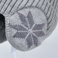 thumbnail image 5 of Prolriy Hat and Scarf Set for Women 1Pc Kids Winter Knitted Hats+Scarf Set Warm Fleece Cap for 5 14 Year Old Boys Girls Hats for Men Grey, 5 of 9