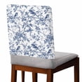 thumbnail image 2 of Blue Botanical Chair Back Covers, Removable Chair Covers for Dining Chairs Set of 4, Washable Chairs Slipcovers Back Seat Protector for Wedding Party 19"x20", 2 of 9