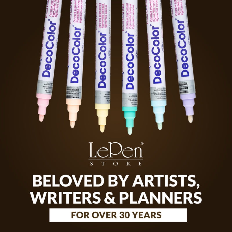Marvy Uchida DecoColor Pastel Paint Marker Set - Broad Point Permanent Artist Markers