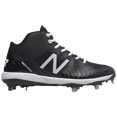 thumbnail image 2 of New Balance Men's 4040V5 Mid Metal Cleats Black/Grey Medium 8.5, 2 of 5