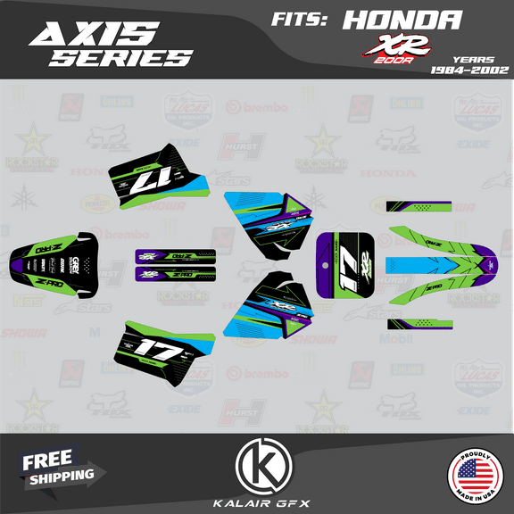 Kalair GFX Graphics Kit for Honda XR200R (1984-2002) Axis Series