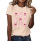 thumbnail image 2 of Blusas de Manga Corta para las Mujeres Divertida Impresión Cuello Redondo Camiseta Vintage, Blusas de Primavera para las Mujeres, 2 of 4