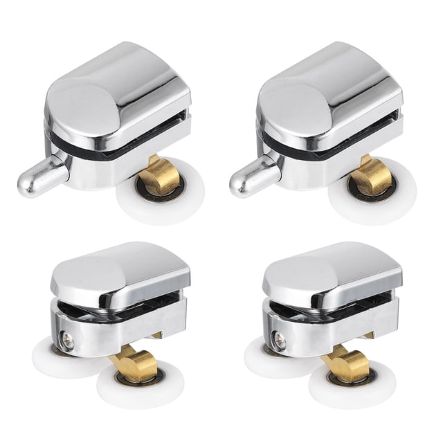 Miangastore 1 Set Useful Shower Door Wheels Practical Tops and Bottom Shower Door Rollers