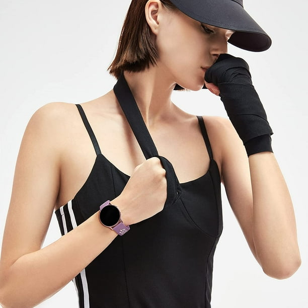Compatible with Samsung Galaxy Watch 4 Band 40mm 44mm 20mm Breathable Silicone Strap for Galaxy Active 2 Watch 3 41mm Galaxy Watch 42mm Gear S2 Classic Gear Sport Women Men Violet Small Walmart