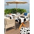 thumbnail image 4 of Outdoor Tablecloth with Umbrella Hole and Zipper, Black Polka Dots Rectangle Table Cloth 60x102 Inch Waterproof Tablecloth, Modern Abstract Art Picnic Table Cover for Patio Camping, 4 of 7