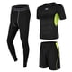 thumbnail image 1 of Chándal para hombre jinwen ropa de compresión para gimnasio traje deportivo para correr XXL verde, 1 of 8