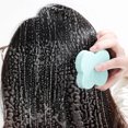 thumbnail image 2 of Jumpingount Peine para lavar el cabello húmedo, limpieza profunda para refrescar el cuero cabelludo, cepillo de masaje de silicona, herramienta Cuidado del cabello Verde, 2 of 6