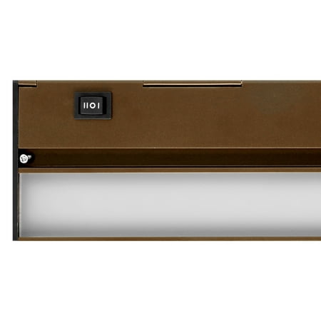 NICOR Lighting 21-Inch Hardwired Slim 2700K LED Under Cabinet Light Fixture, Oil-Rubbed Bronze